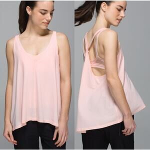 Lululemon Womens Fitness‎ Gym Athleisure Active The Oneness Tank Top Size 6 Pink
